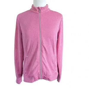 Lady Hagen Pink Zip Up Athletic Jacket with Pockets Size M